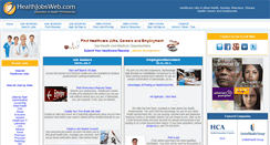 Desktop Screenshot of healthjobsweb.com